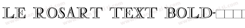 Le Rosart Text Bold字体转换